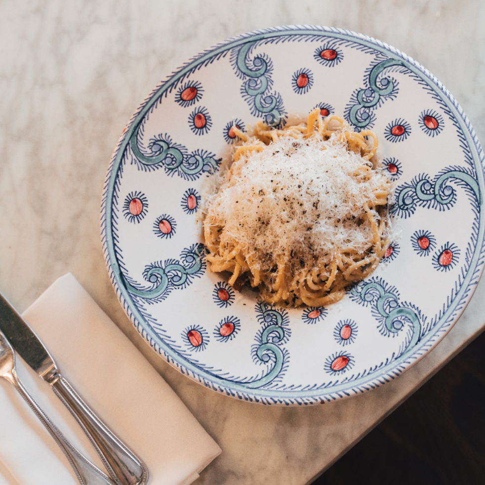 Carlotta Pasta Bowl Blue Riccio